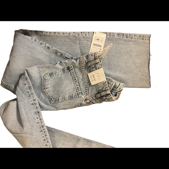 Zara Wide Leg Full Length Jeans - Picture 3 of 6